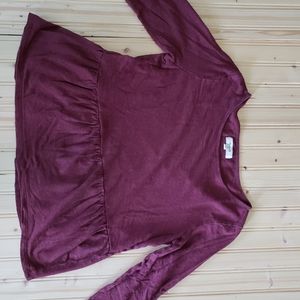 Madewell Long Sleeve Peplum Tee